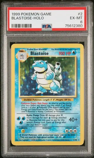 PSA 6 -1999 POKEMON GAME #4 CHARIZARD/BLASTOISE/VENUSAUR TRIO -HOLO