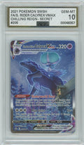 AGS (GEM-MT 10) Shadow Rider Calyrex VMAX #205 - Chilling Reign (#00048357)