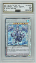 AGS (GEM-MT 10) Trishula, Dragon of the Ice Barrier - Starlight Rare - BLVO-EN100 - Blazing Vortex (#00052163)