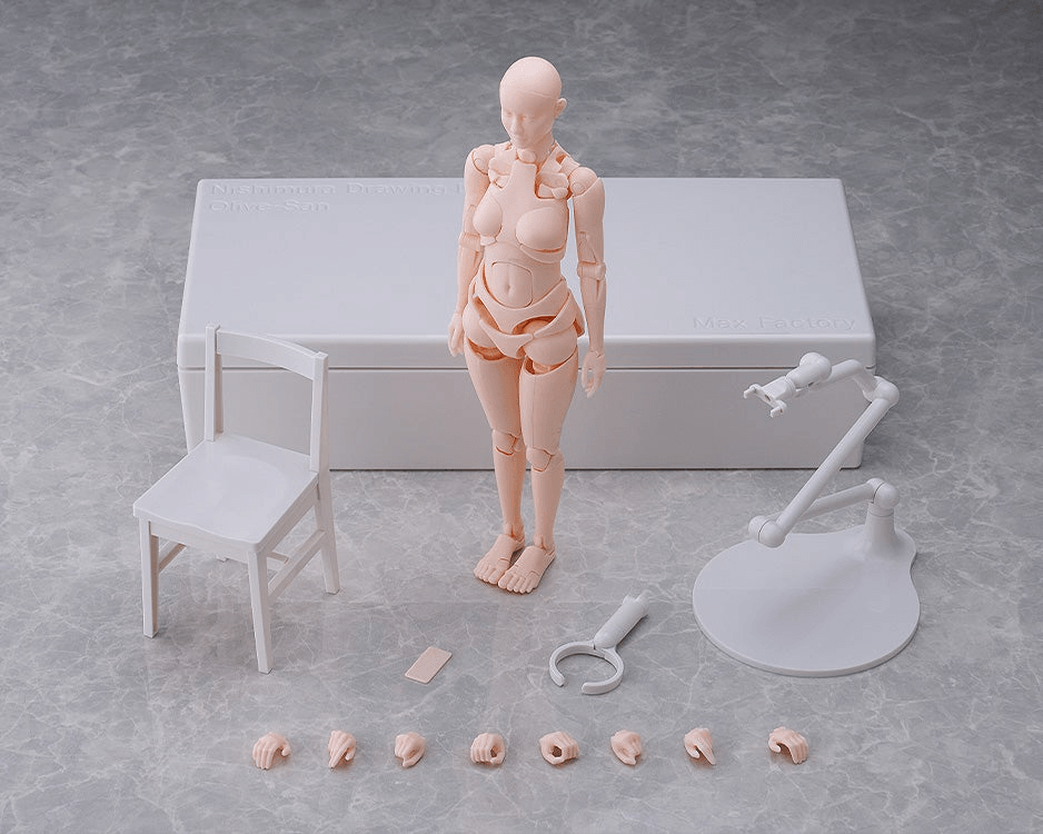 Nishimura Style Drawing Doll Olive Flesh
