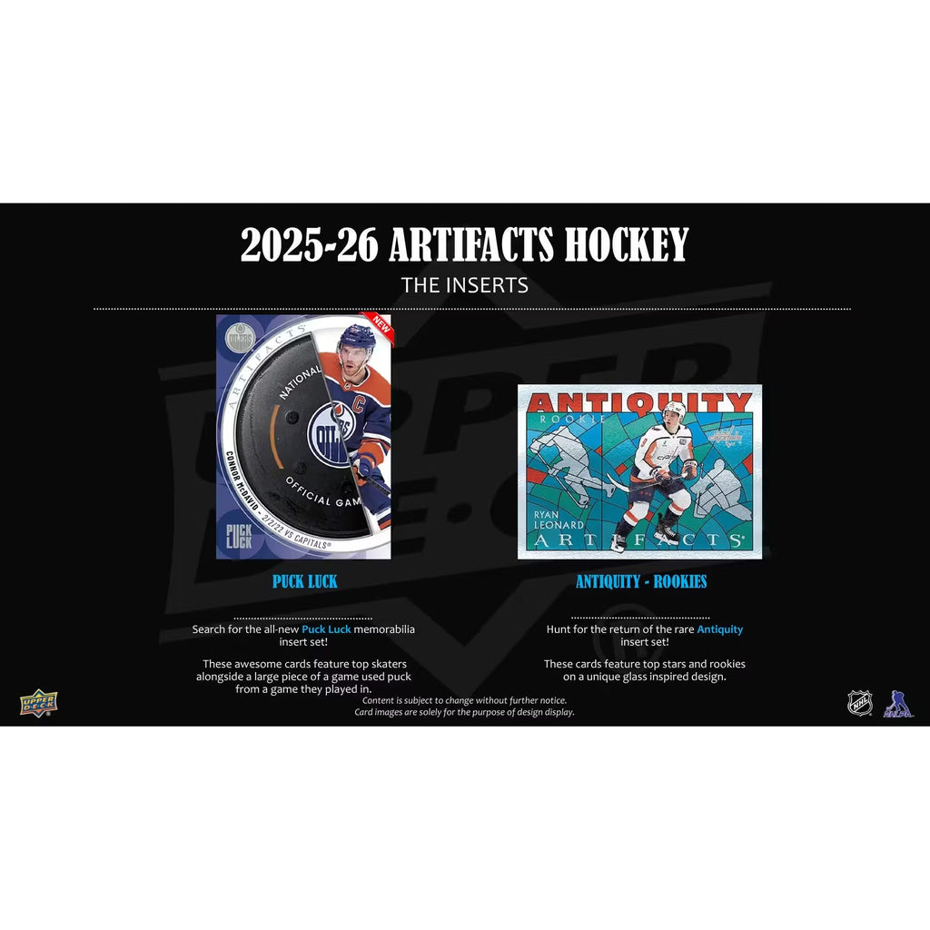 2025-2026 UPPER DECK ARTIFACTS HOCKEY