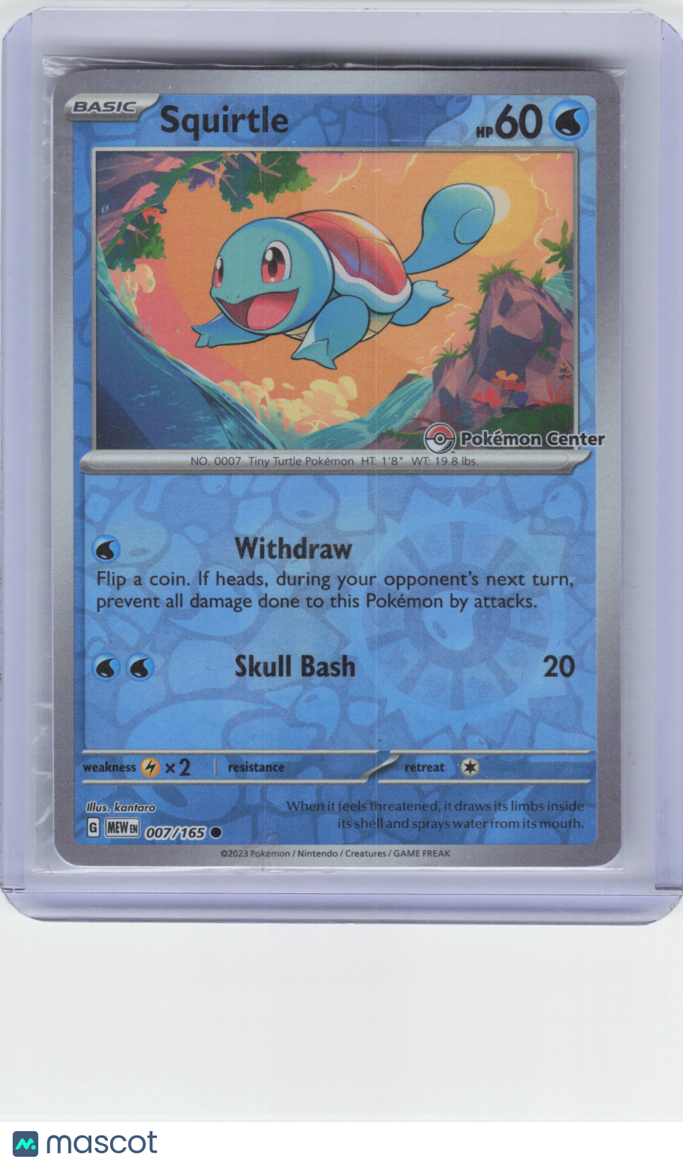 2023 Pokemon—Squirtle #7/165 Scarlet & Violet 151— (Sealed)