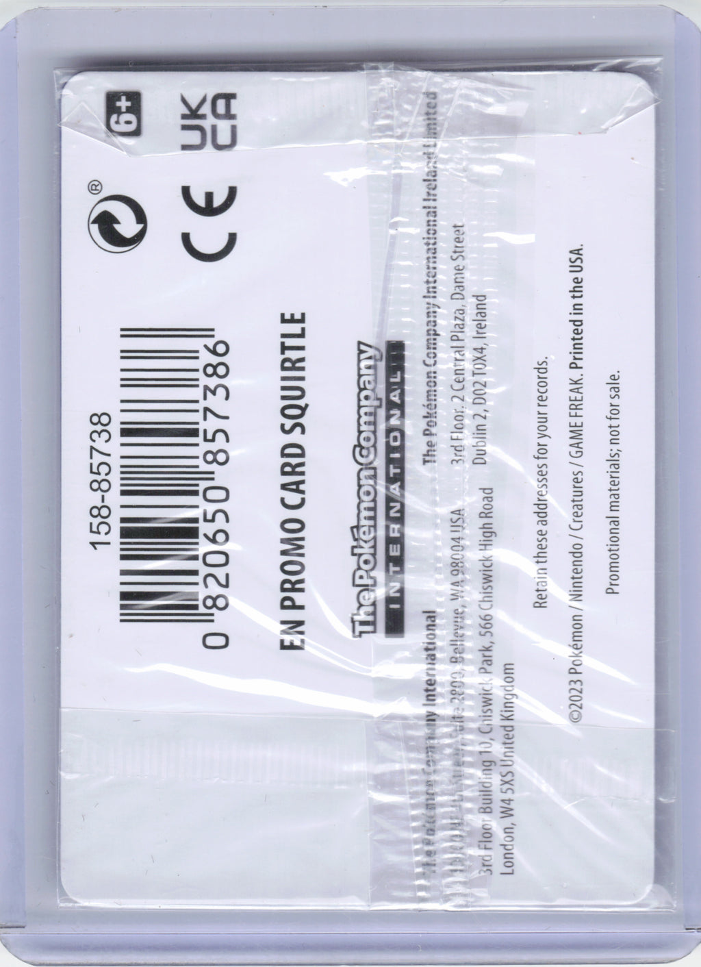 2023 Pokemon—Squirtle #7/165 Scarlet & Violet 151— (Sealed)