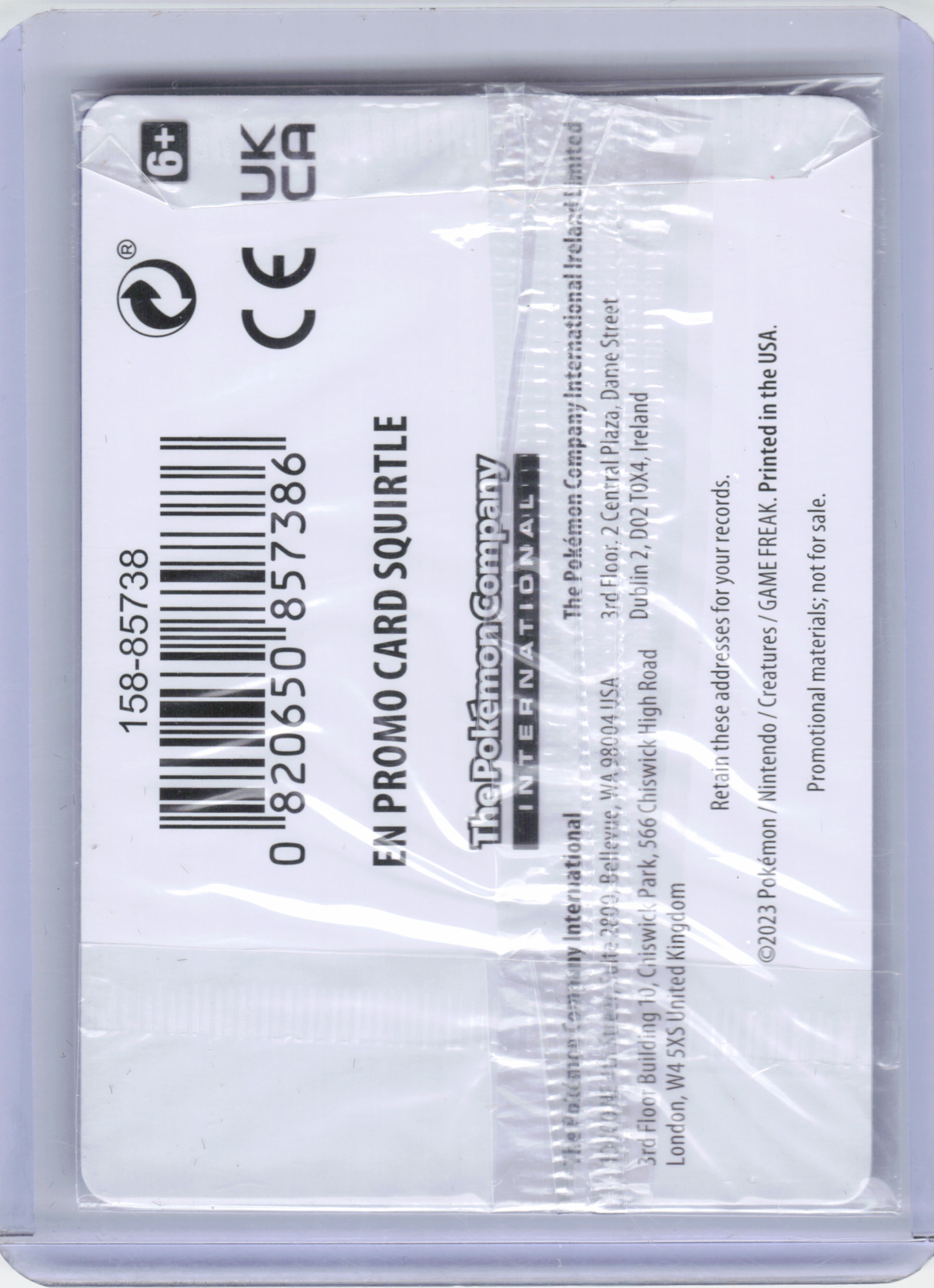 2023 Pokemon—Squirtle #7/165 Scarlet & Violet 151— (Sealed)