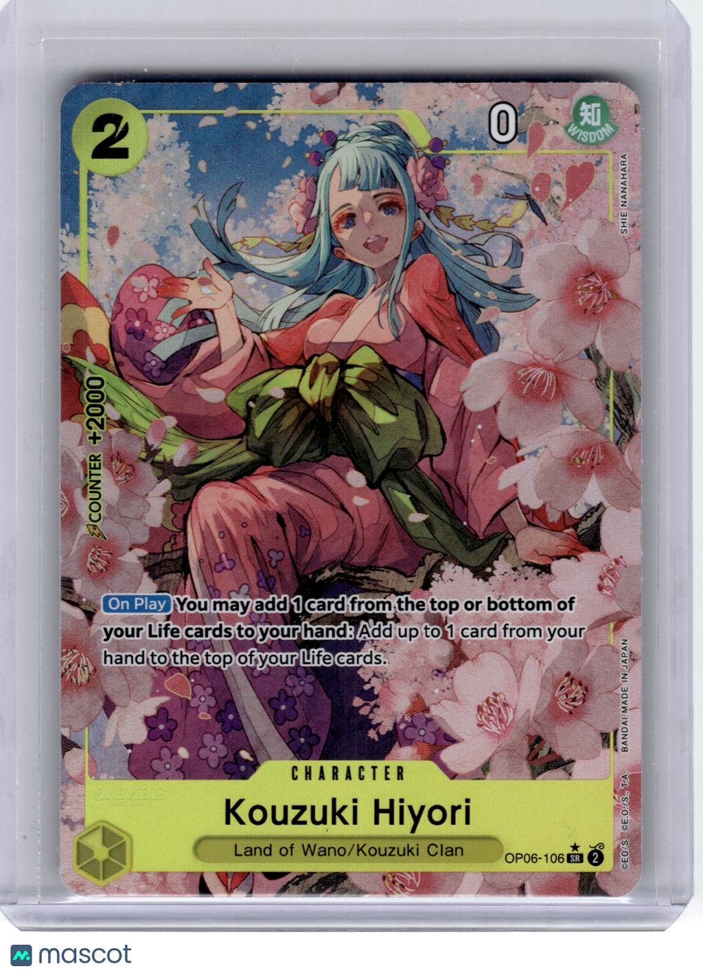 2024 One Piece—Kouzuki Hiyori #OP06-106 Wings of the Captain—SR Foil [Alt Art]