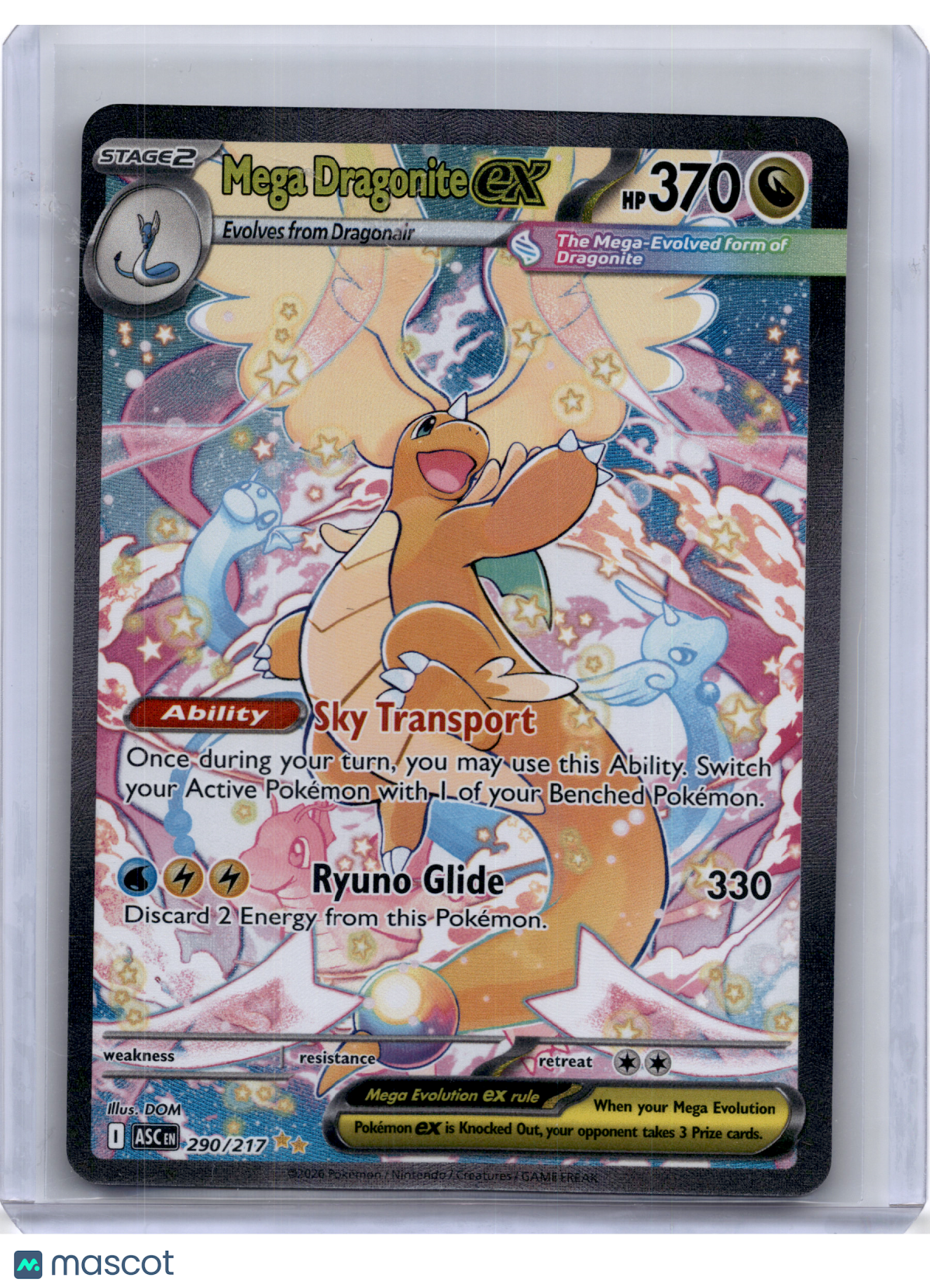 2026 Pokemon—Mega Dragonite EX #290 Ascended Heroes—Special Illustration Rare