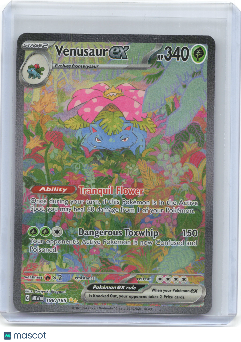 2023 Pokemon—Venusaur ex #198/165 Scarlet & Violet 151—SIR Holo (LP)