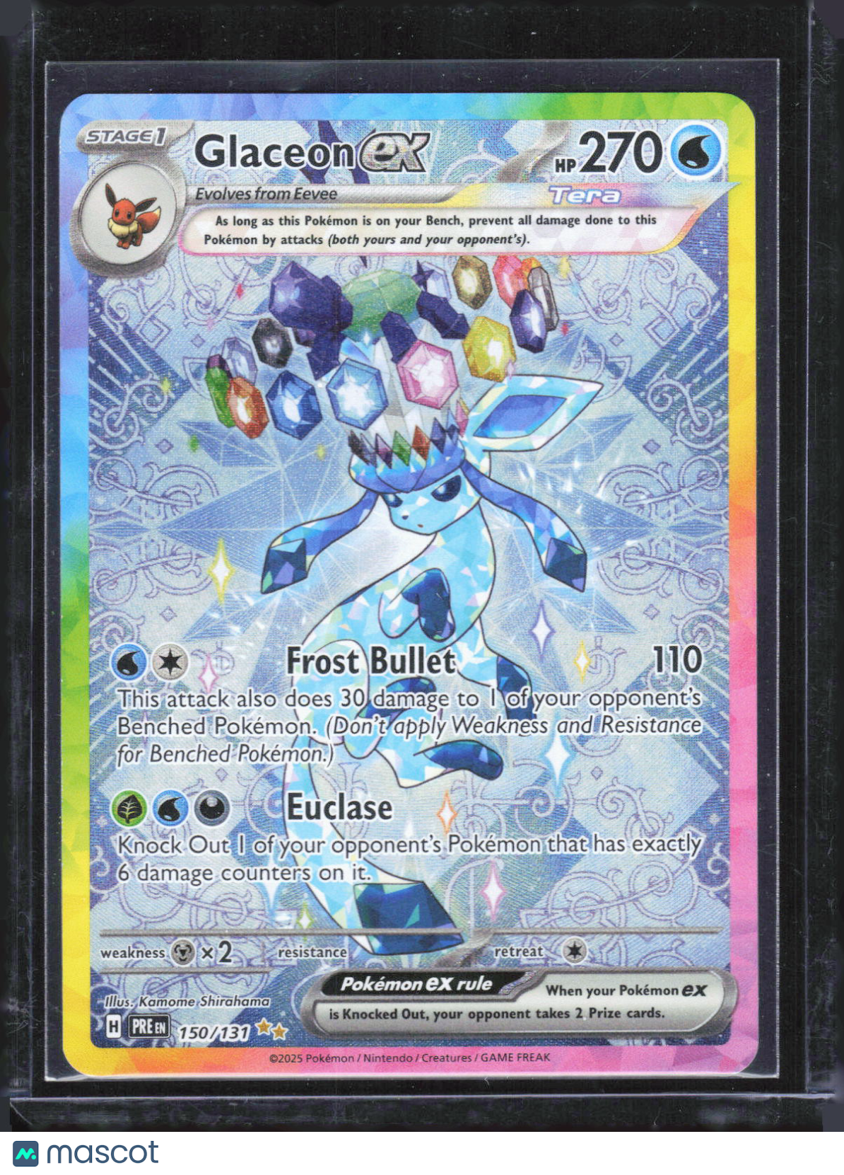 2025 Pokemon—Glaceon ex #150/131 Prismatic Evolutions—SIR Holo