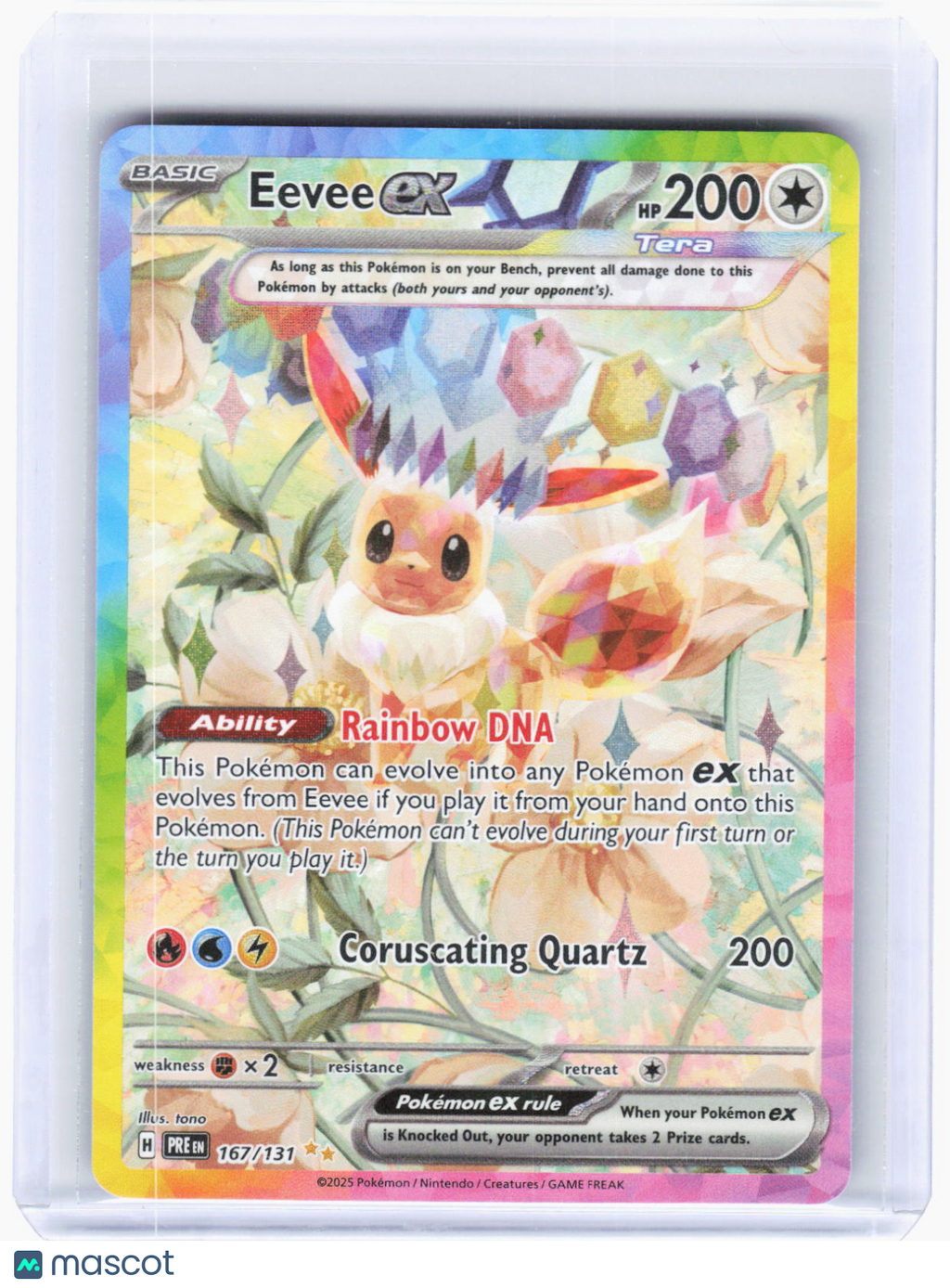 2025 Pokemon—Eevee ex #167/131 Prismatic Evolutions—SIR Holo