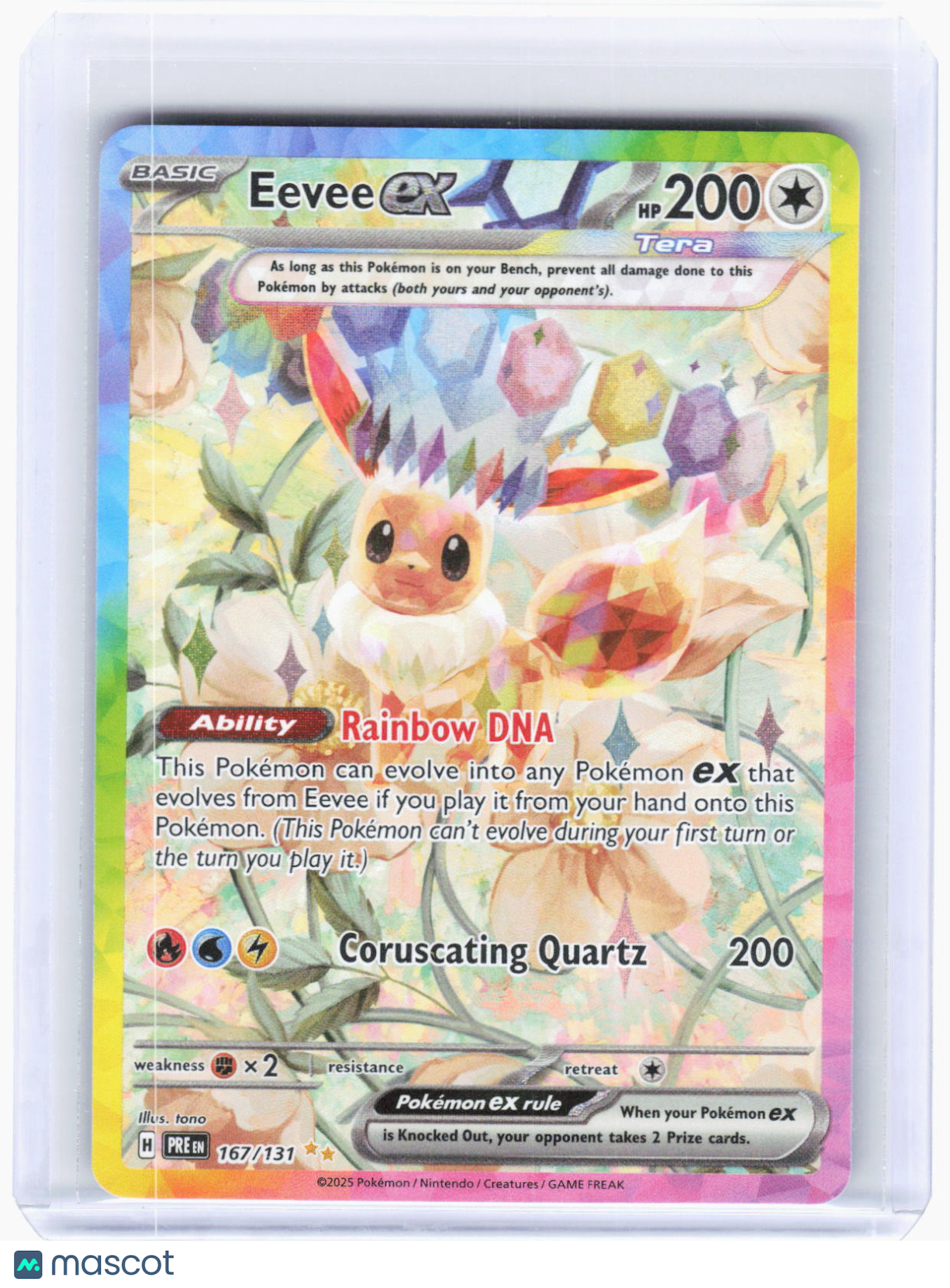 2025 Pokemon—Eevee ex #167/131 Prismatic Evolutions—SIR Holo