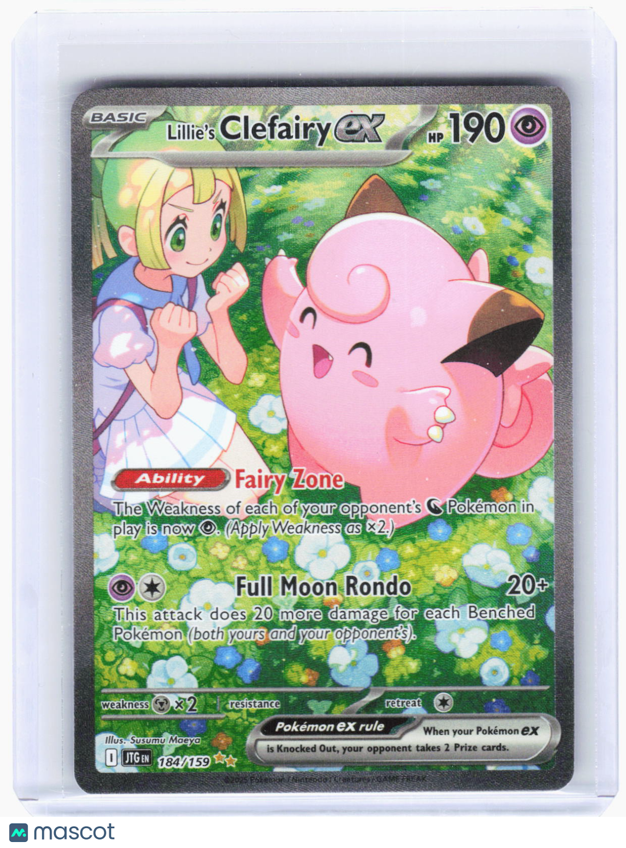 2025 Pokemon—Lillie's Clefairy ex #184/159 Journey Together—SIR Holo