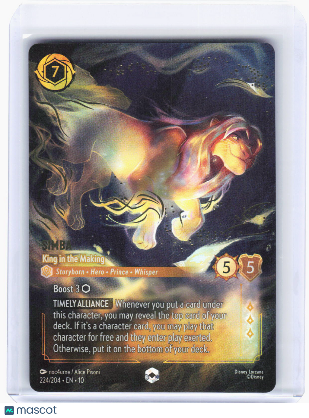 2023 Lorcana—Simba - King in the Making #224 Whispers in the Well—Enchanted Foil