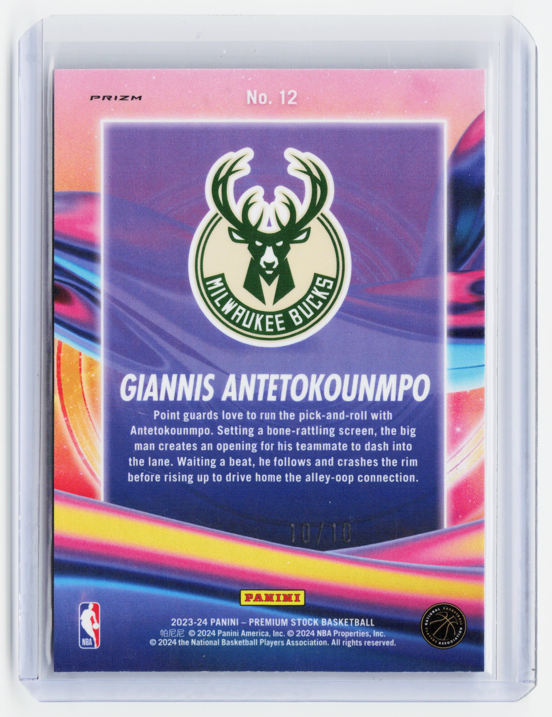 2024 Panini NBA Hoops Anti-Gravity—Giannis Antetokounmpo #12 Prizm 10/10