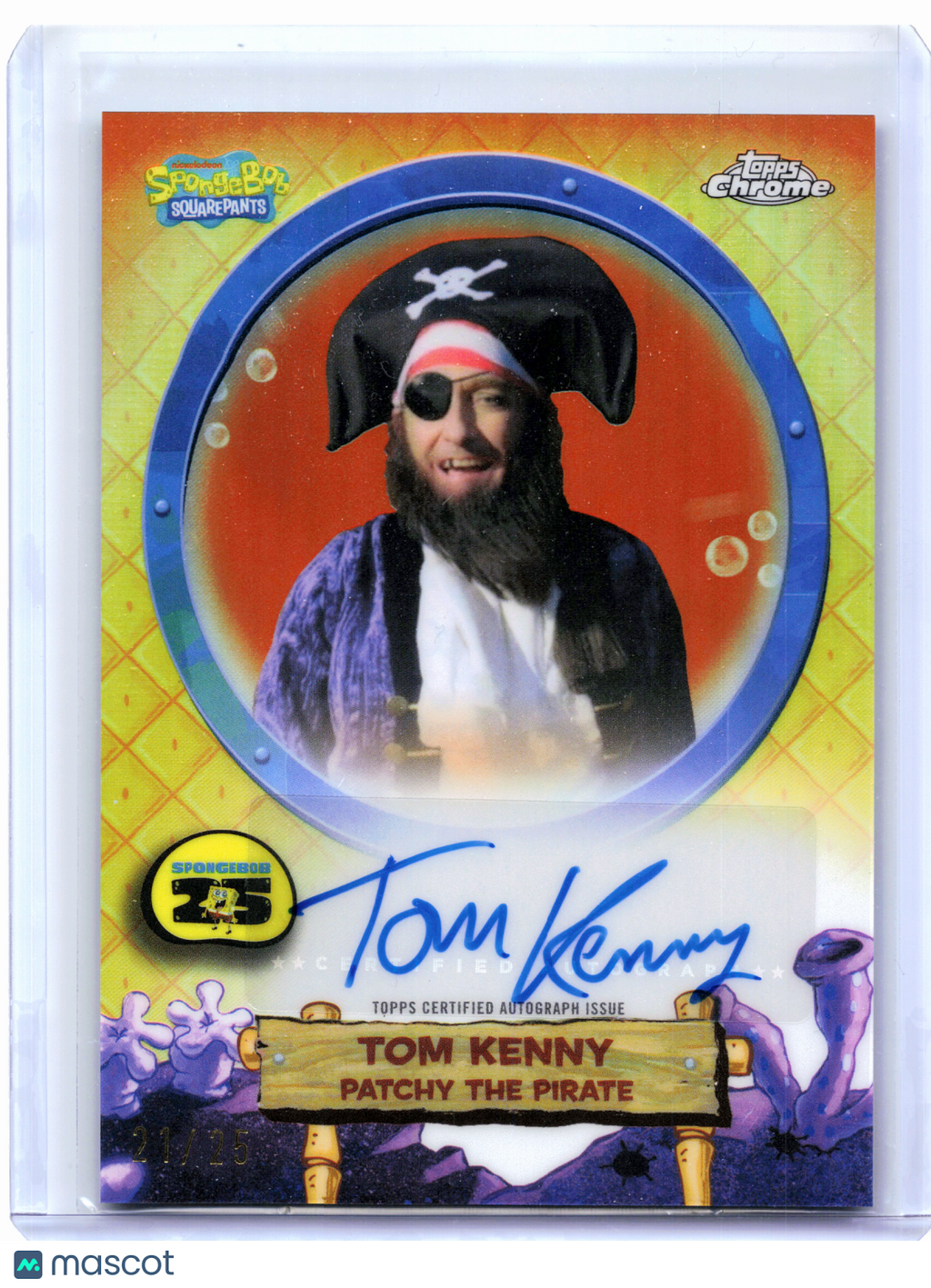 2025 Topps 25th Anniversary SpongeBob—Tom Kenny Autograph 21/25 #SA-PP