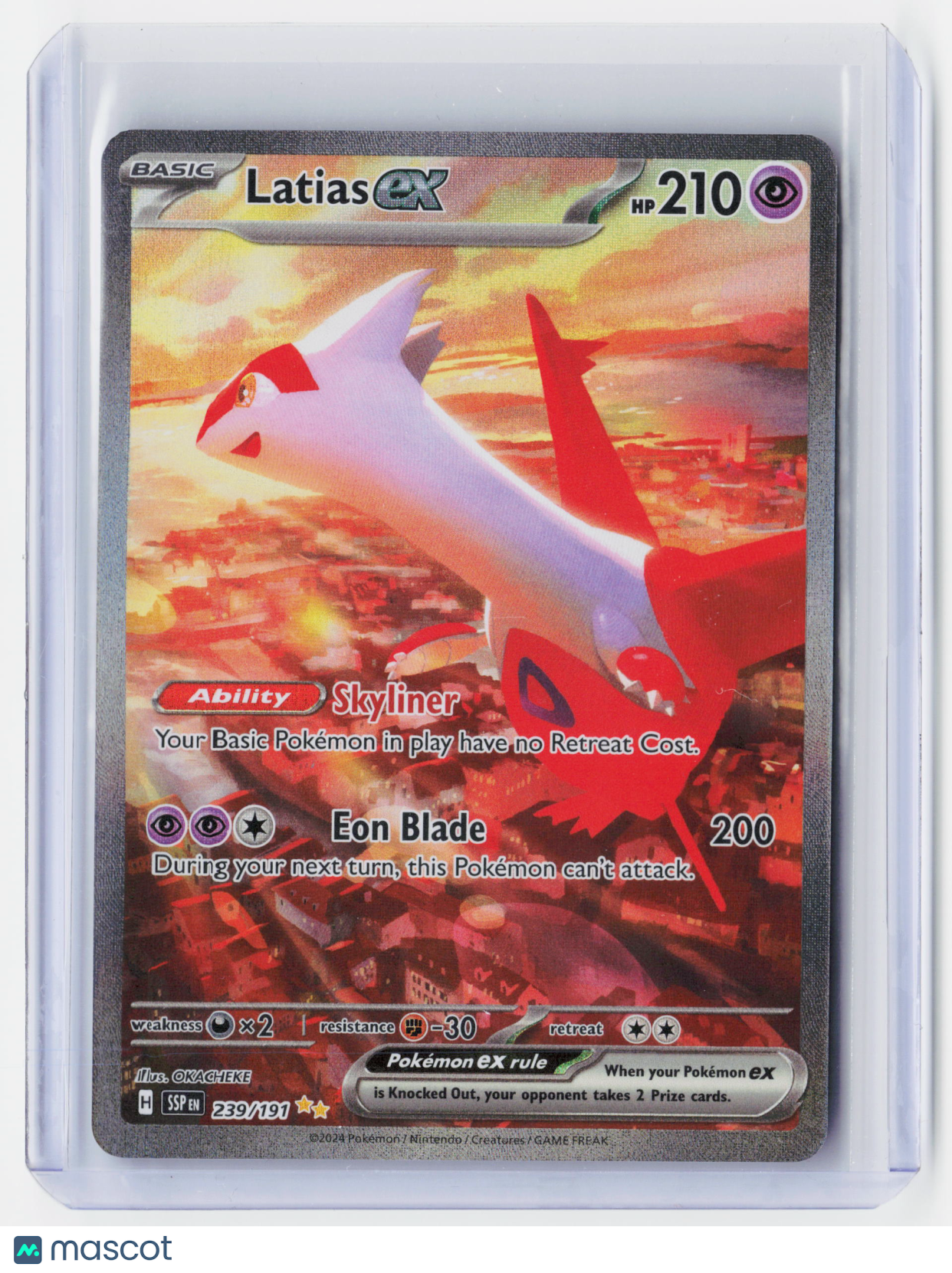 2024 Pokemon—Latias EX #239/191 Surging Sparks—Secret Rare Holo