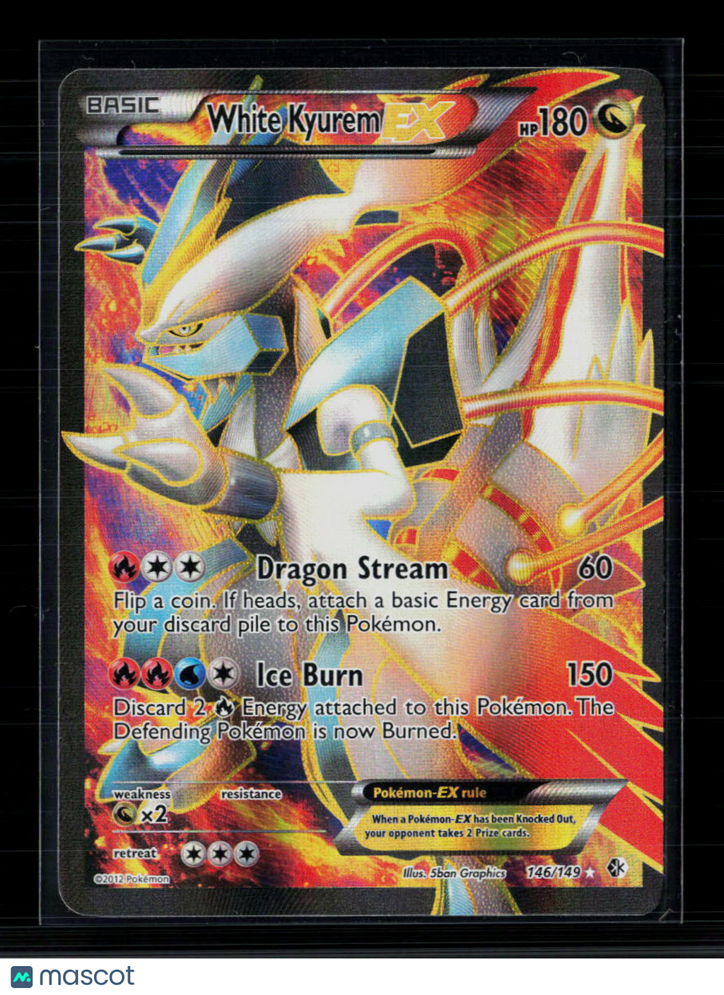 Pokemon 2012 Boundaries Crossed White Kyurem EX SR FA #146/149