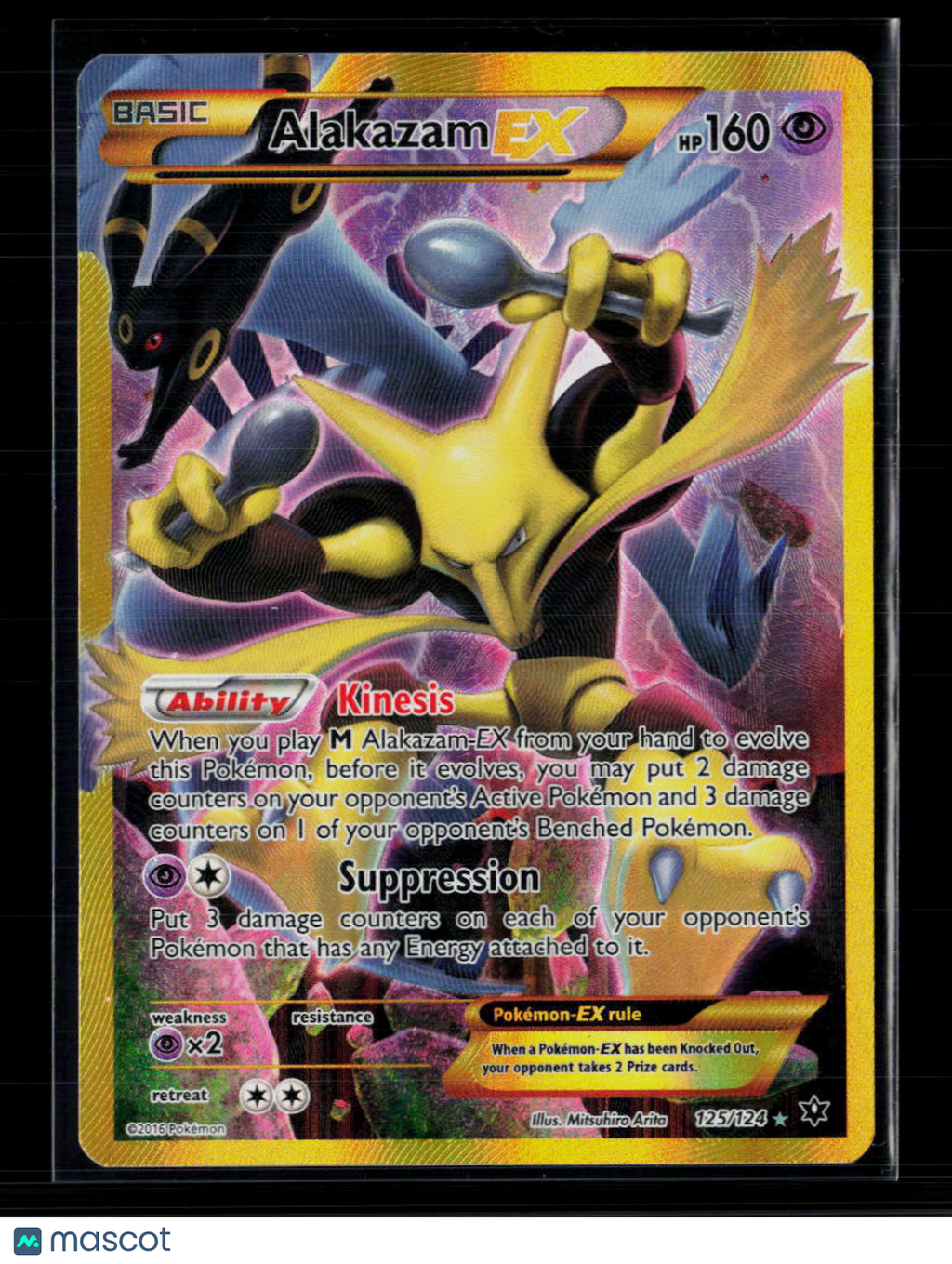 Pokemon 2016 Fates Collide Alakazam EX SR FA #125/124
