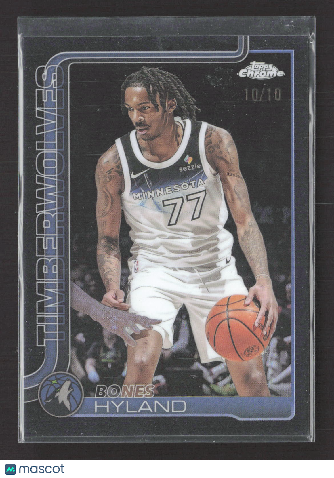 2025 Topps Chrome Bones Hyland #90 Black 10/10