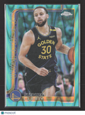 2025 Topps Chrome Basketball Stephen Curry #201 Aqua RayWave 097/199