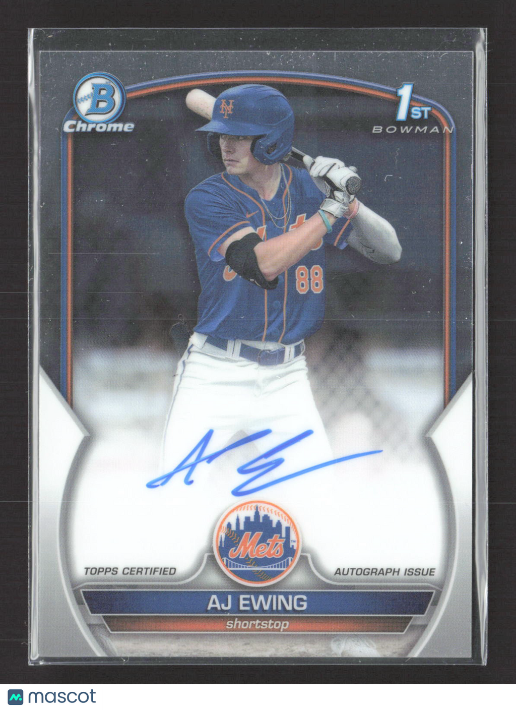 2023 Topps Bowman Chrome AJ Ewing #CDA-AE 1st Bowman Auto