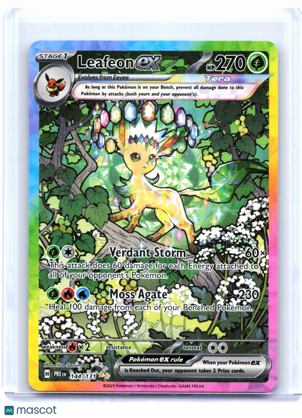 2025 Pokemon—Leafeon ex #144/131 Prismatic Evolutions—Special Illustration Rare