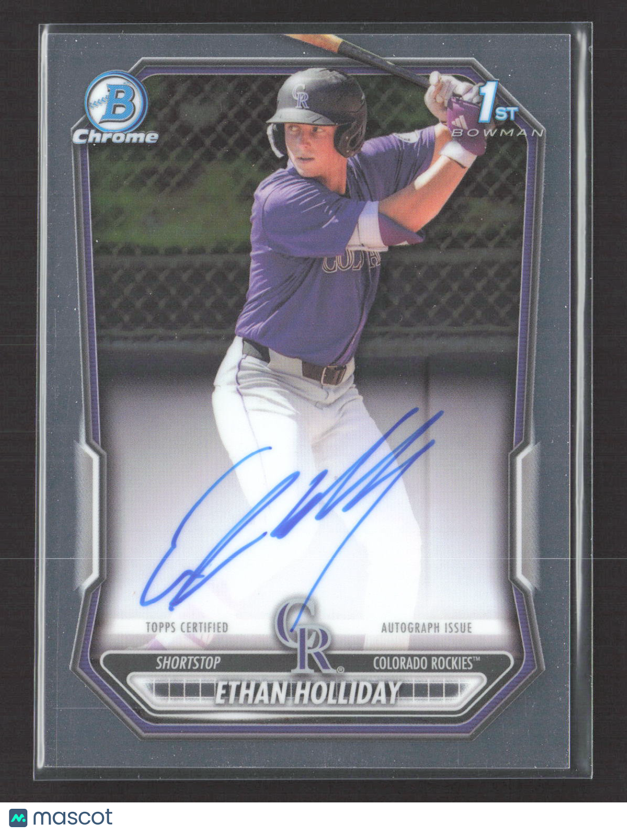 2026 Topps Bowman Chrome Ethan Holliday #CPA-EH 1st Bowman Auto