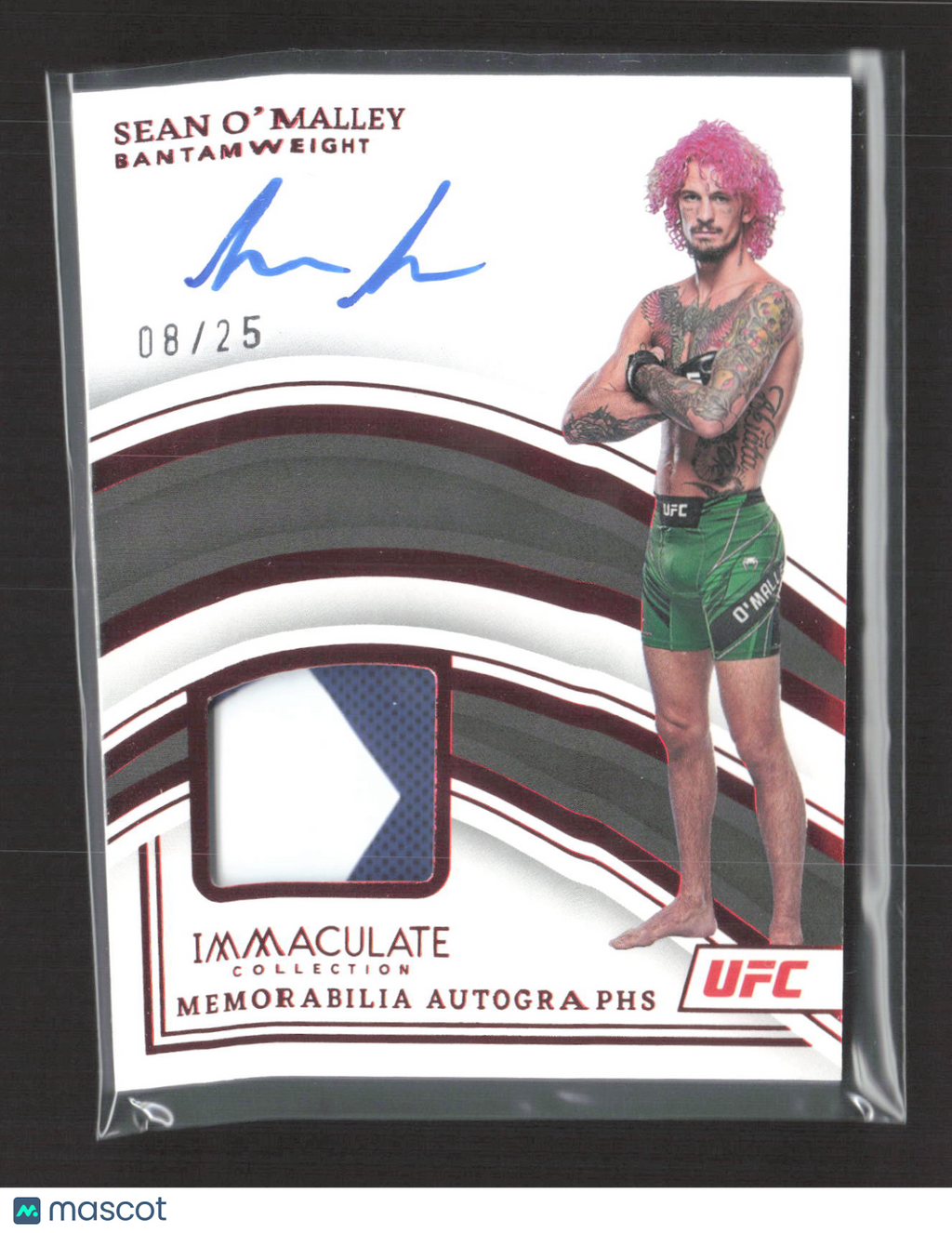 2023 Panini Immaculate Collection Sean O'Malley #MA-SOM 08/25 Relic Patch Auto