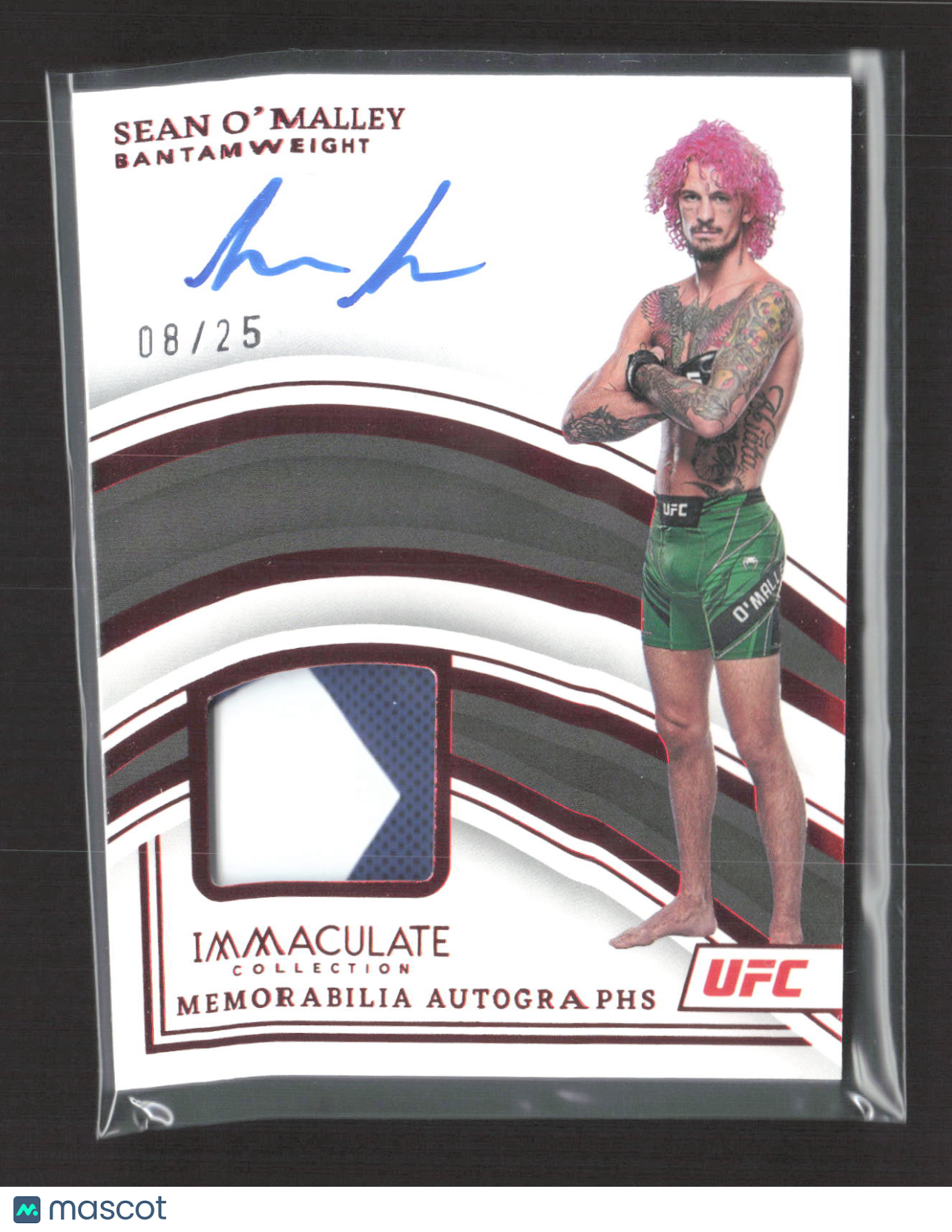 2023 Panini Immaculate Collection Sean O'Malley #MA-SOM 08/25 Relic Patch Auto