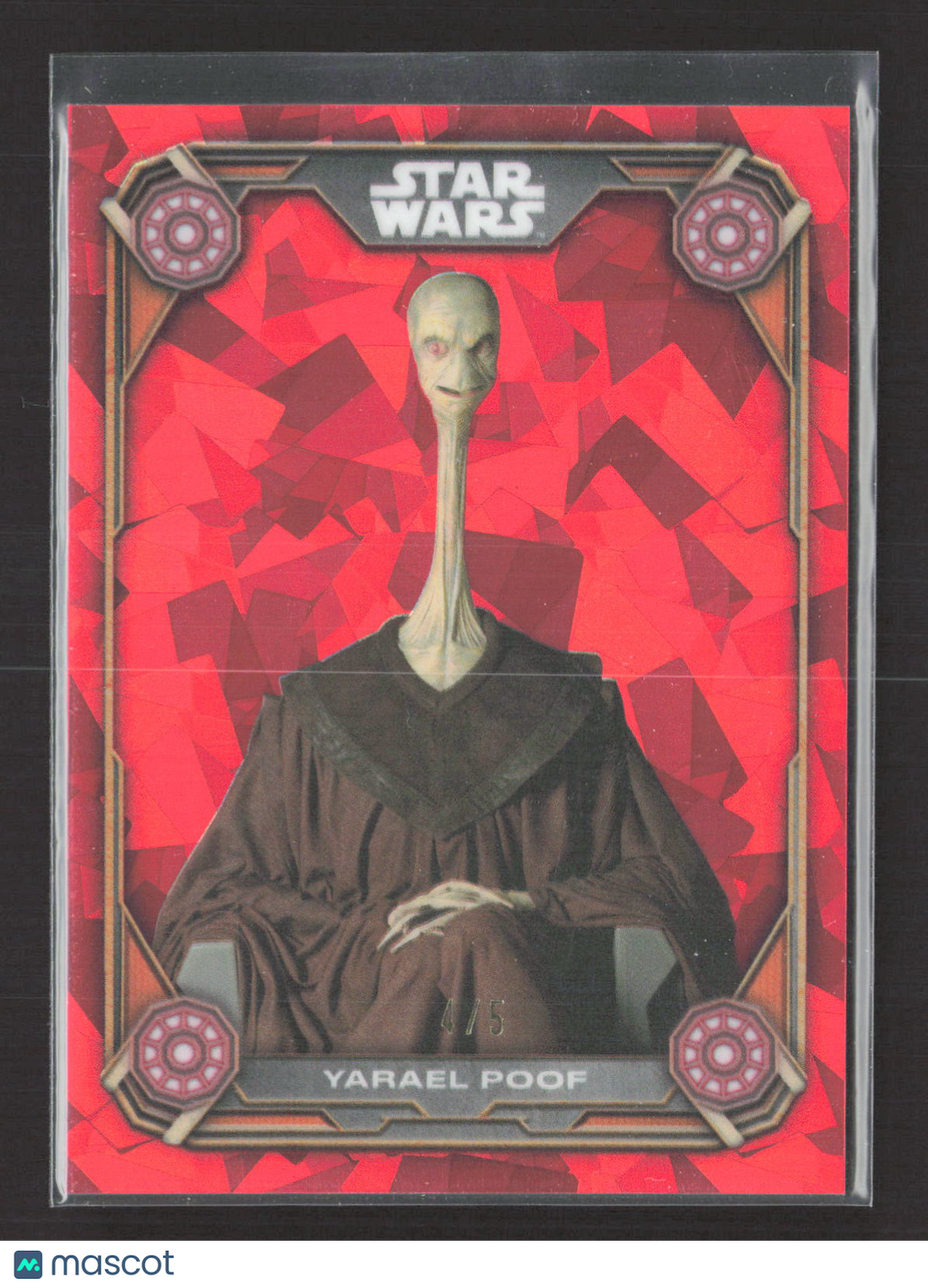 2023 Topps Chrome Star Wars Sapphire Jedi Council #JC-6 Yarael Poof Red