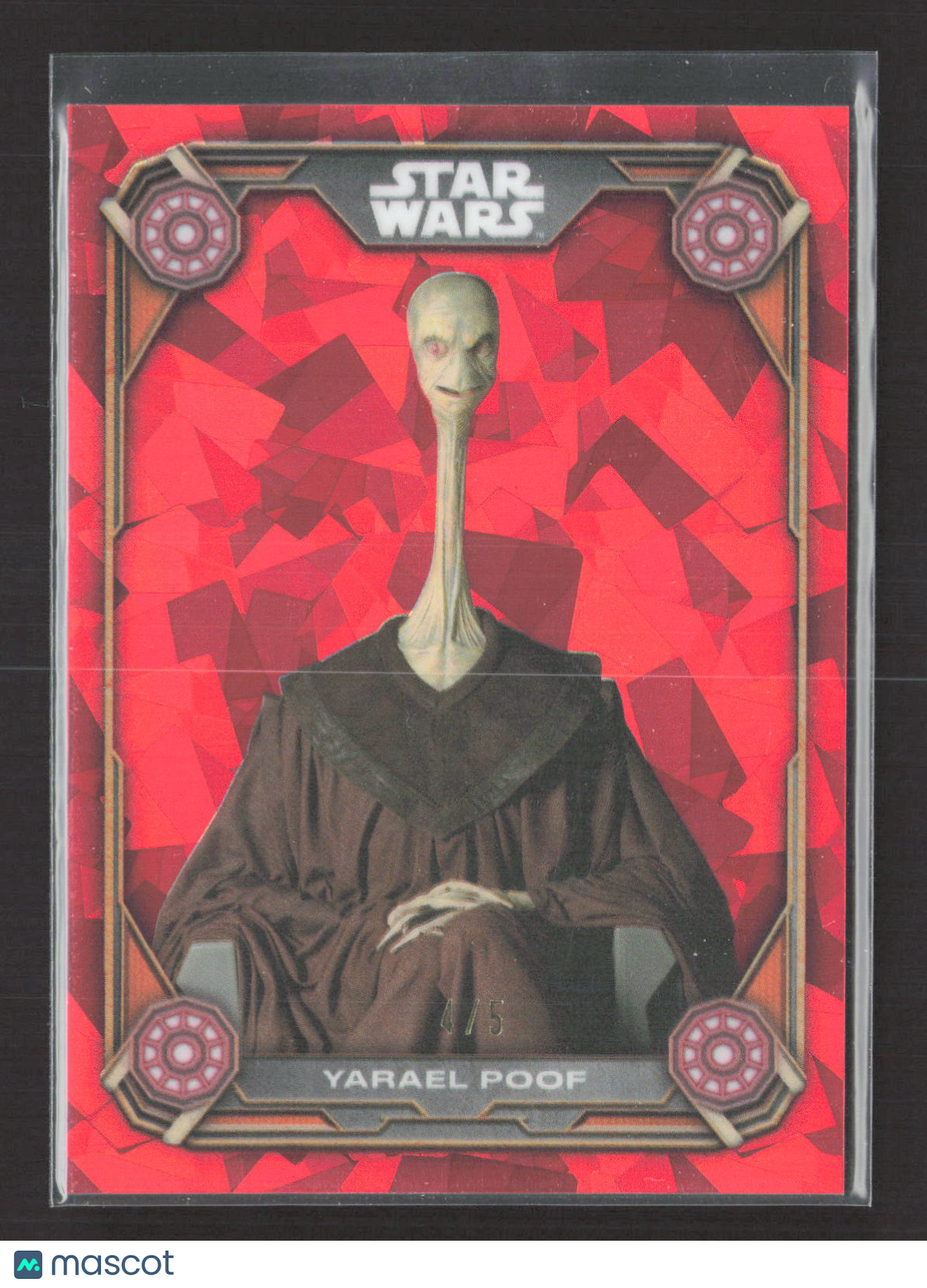 2023 Topps Chrome Star Wars Sapphire Jedi Council #JC-6 Yarael Poof Red