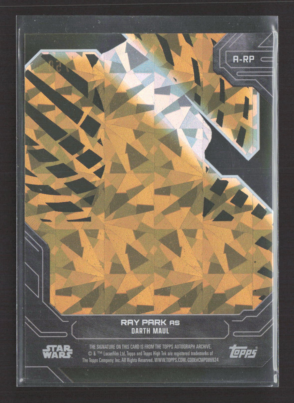 2016 Topps Star Wars High Tek Ray Park Autograph 09/50 #A-RP Darth Maul