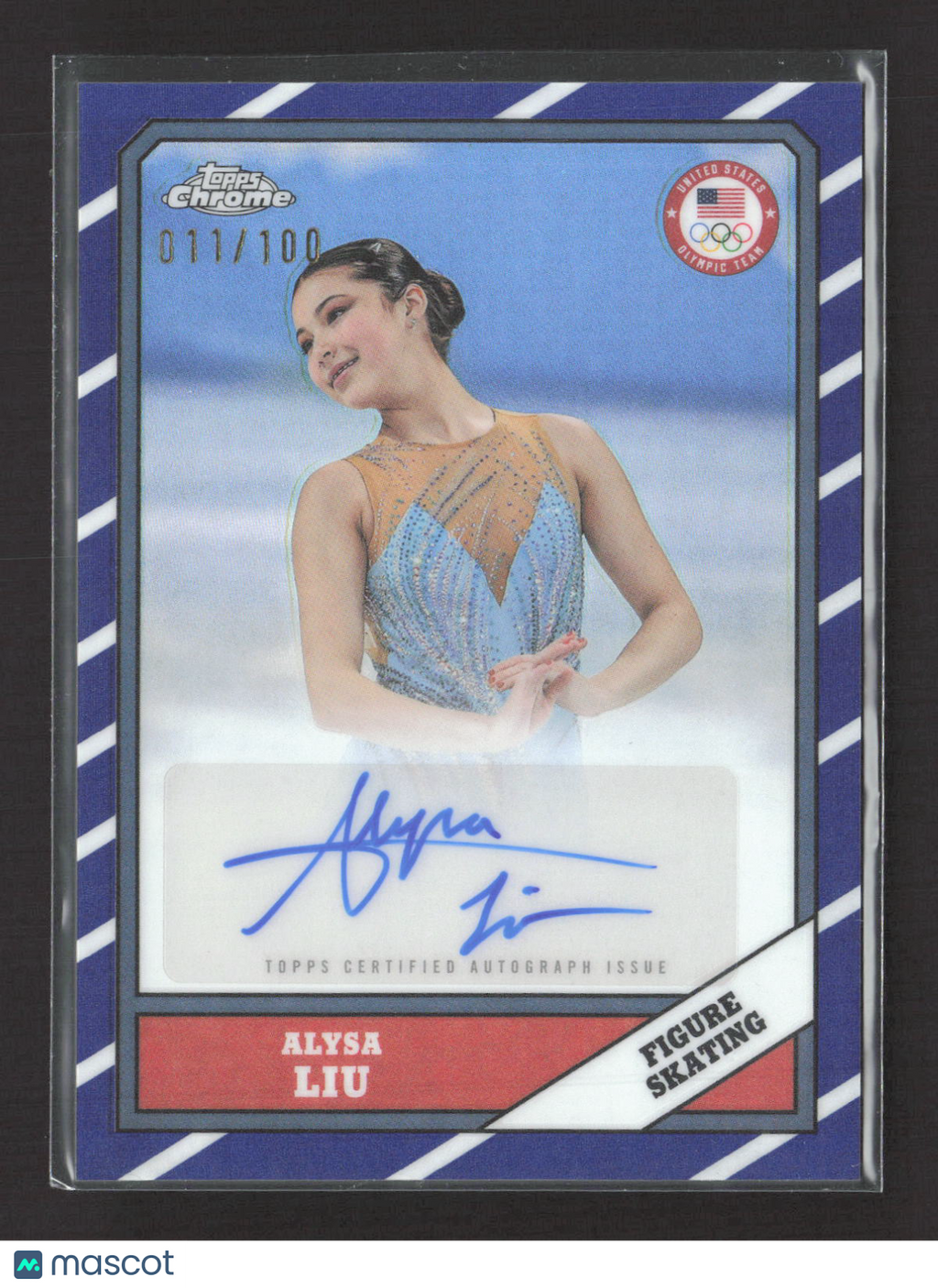 2026 Topps Chrome U.S. Olympics 1986 Topps Alysa Liu #86TA-AL 011/100 Auto