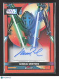 Topps Star Wars Finest Matthew Wood as General Grievous 21/25 Auto Orange