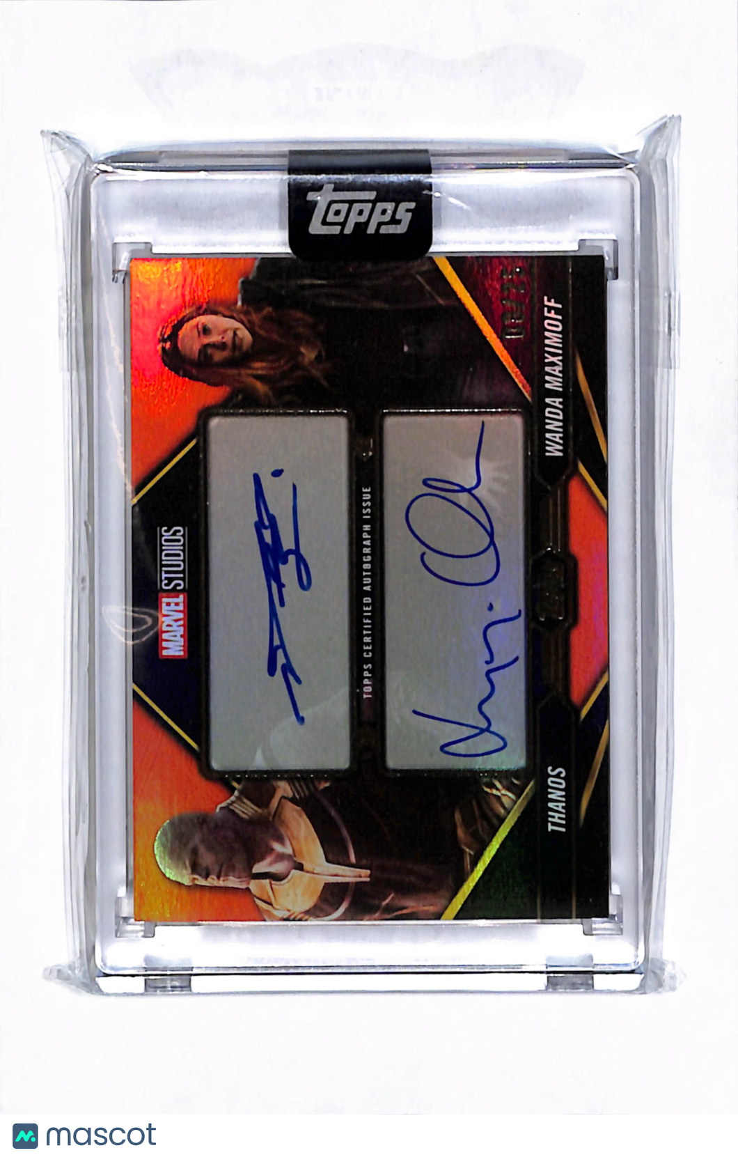 2025 Topps Marvel Collector Thanos Josh Brolin Wanda Elizabeth Olsen Auto /25