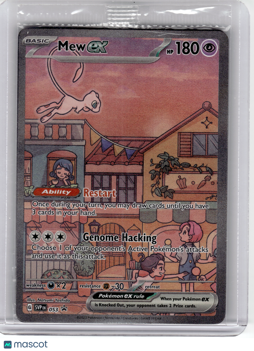 2023 Pokemon—Mew EX #053 Scarlet & Violet 151—Black Star Promo Etched (Sealed)