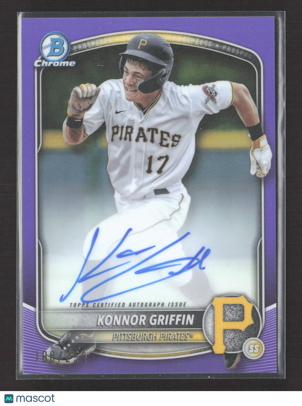 2025 Bowman Chrome Konnor Griffin #CPA-KG Purple 180/250 Auto