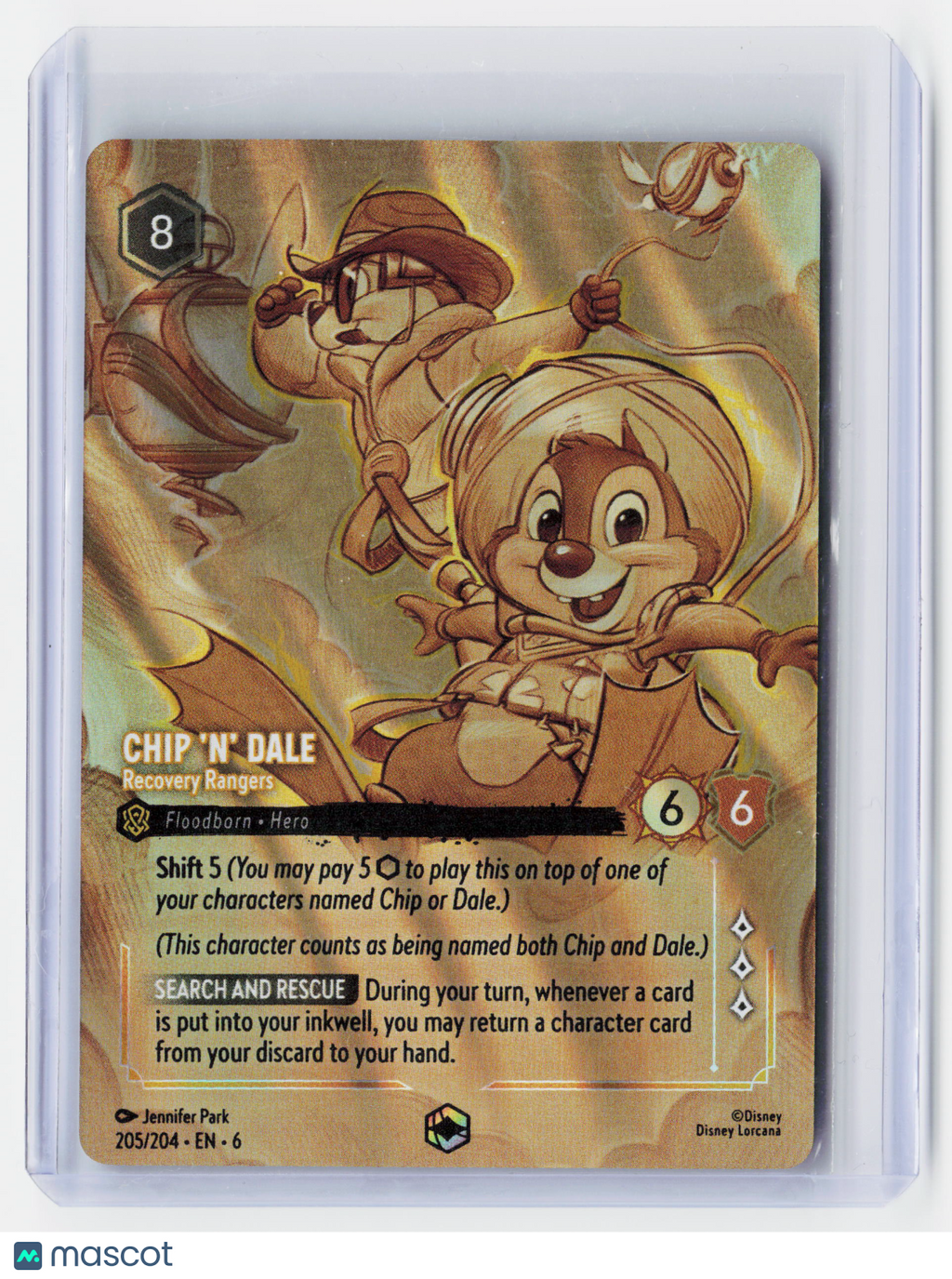 2024 Lorcana—Chip 'n' Dale Recovery Rangers #205/204 Azurite Sea-Enchanted
