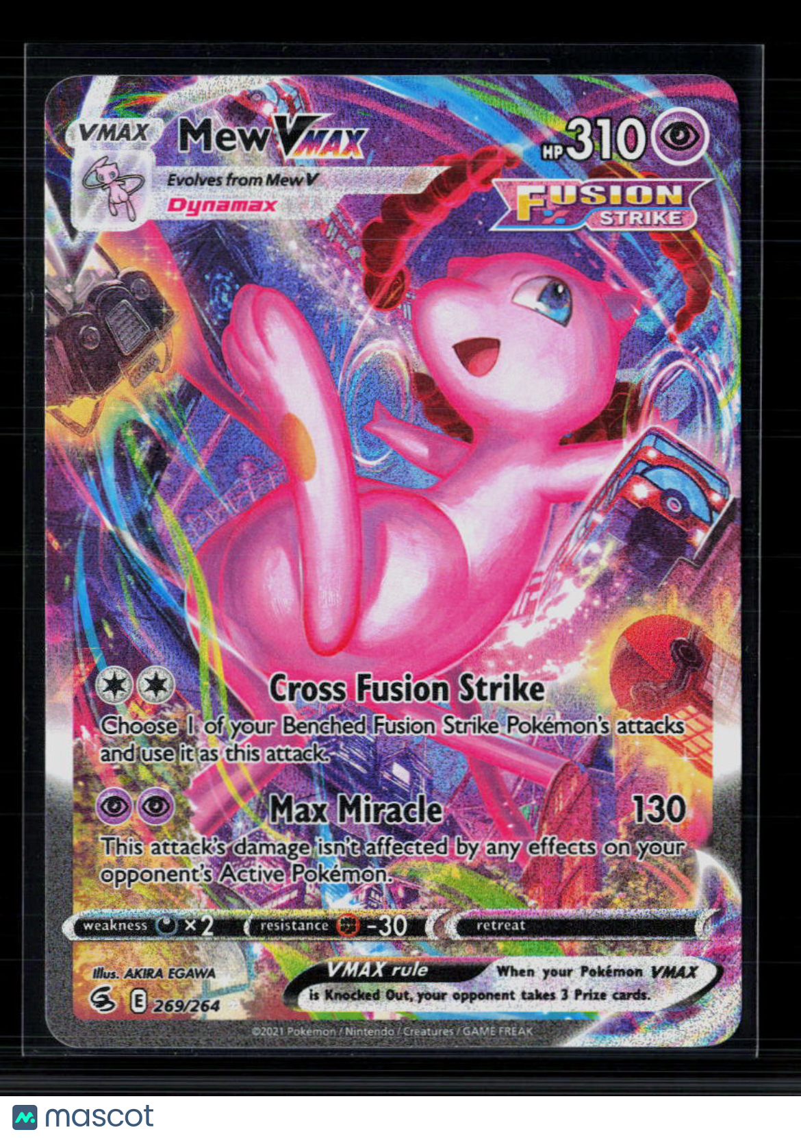Pokemon 2022 Fusion Strike Mew VMAX SAR #269/264