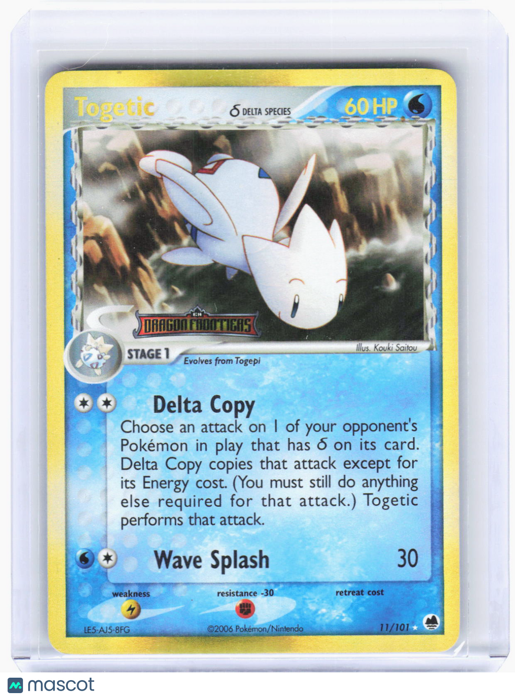 2006 Pokemon—Togetic #11 Dragon Frontiers—Rare Reverse Holo [Lightly Played]