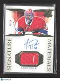 2021 Upper Deck The Cup Signature Materials Carey Price #SP-PR 41/99 Stick Auto