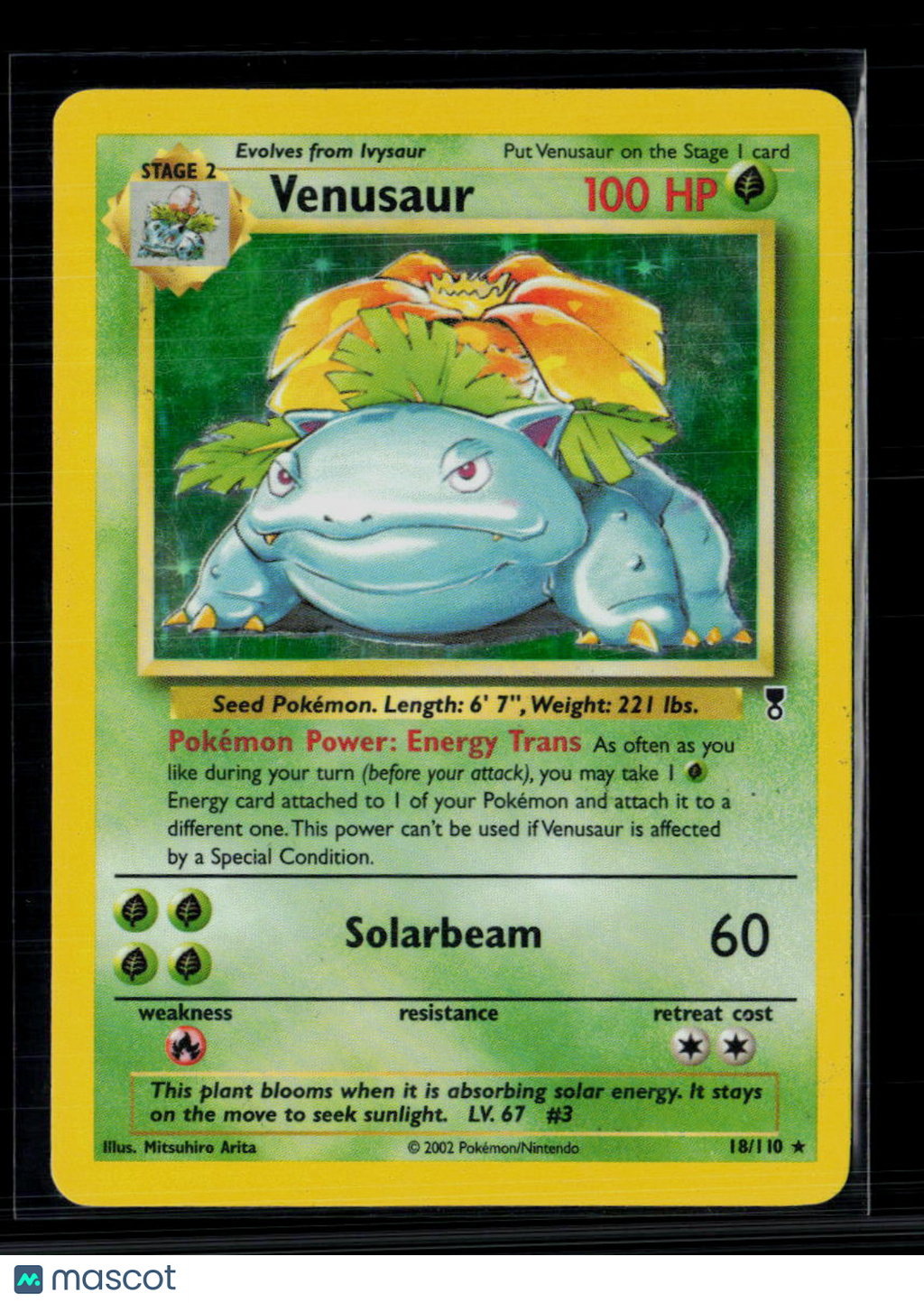 Pokemon 2002 Legendary Collection Venusaur #18/110