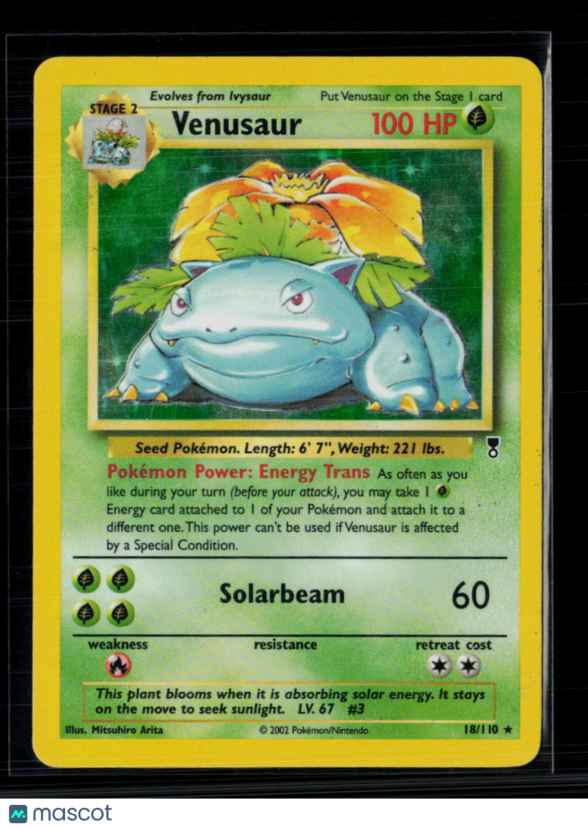 Pokemon 2002 Legendary Collection Venusaur #18/110