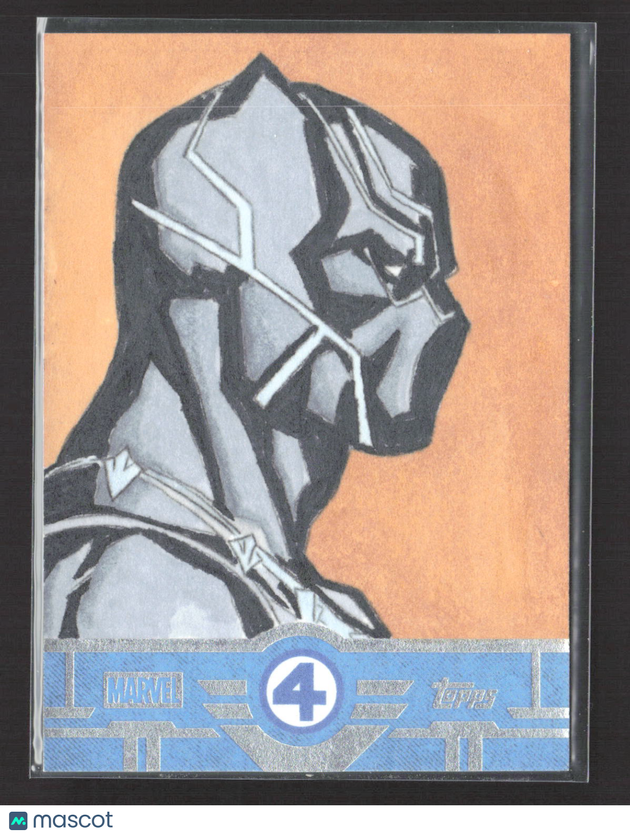 2026 Topps Finest Fantastic Four 65th Anniversary Black Panther Sketch Card