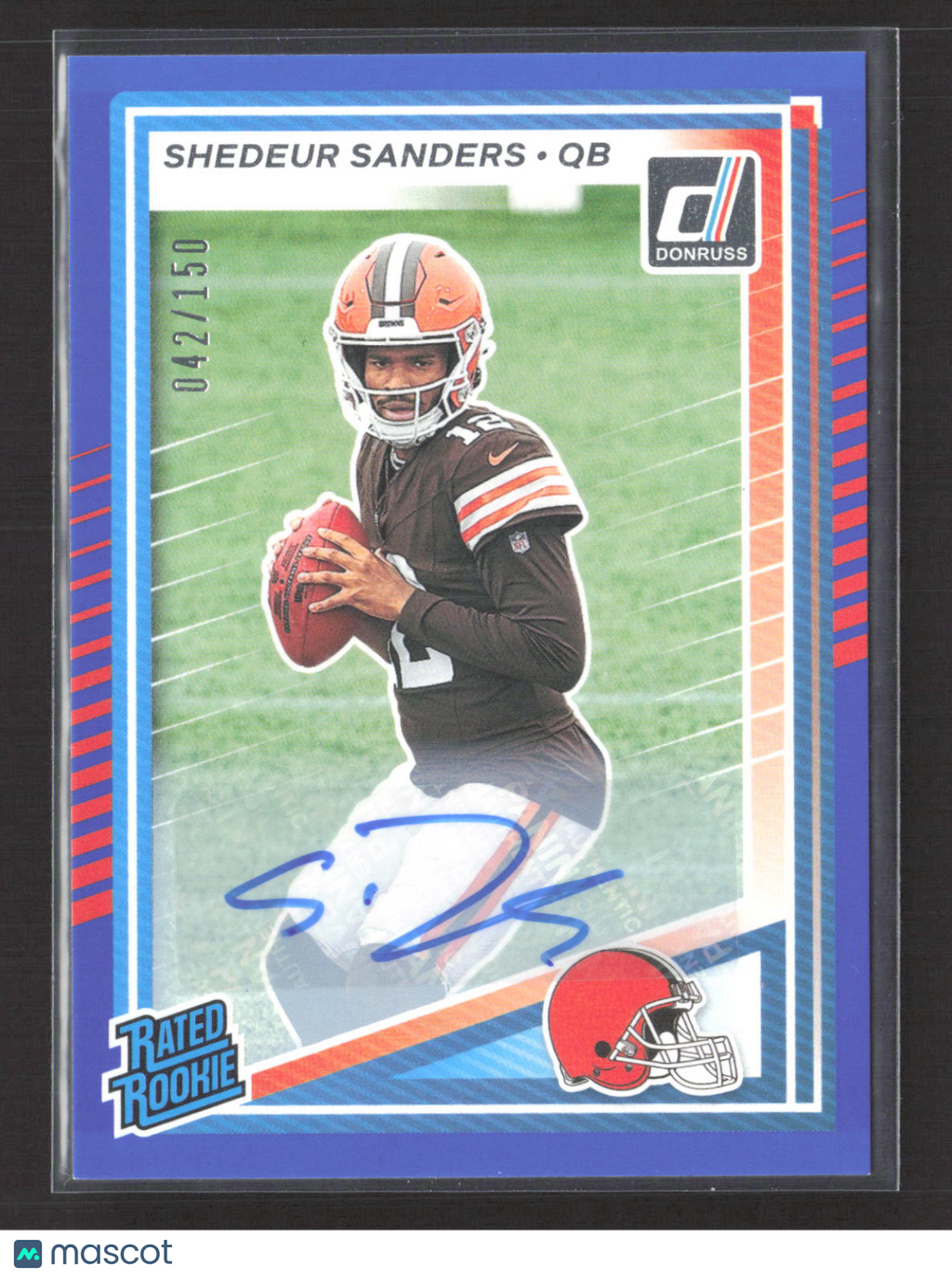 2025 Panini Donruss Shedeur Sanders #306 Blue 042/150 Auto