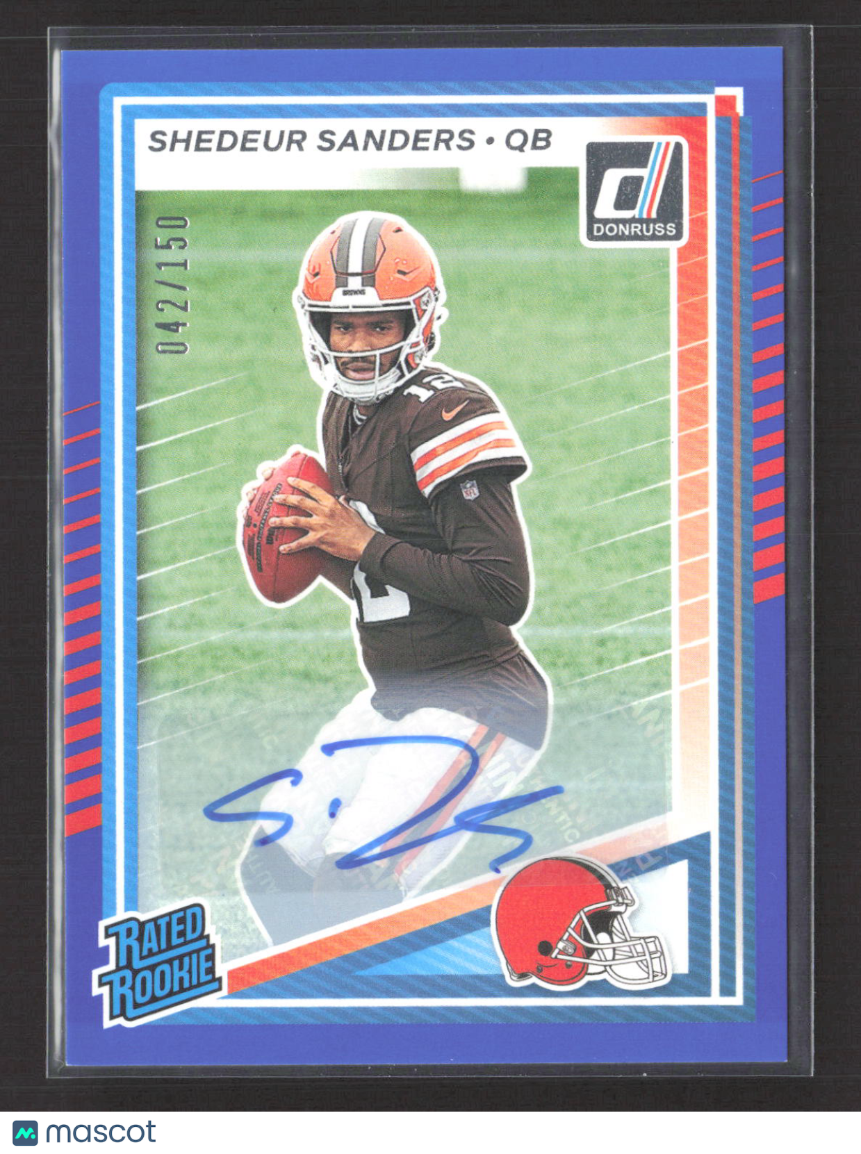 2025 Panini Donruss Shedeur Sanders #306 Blue 042/150 Auto