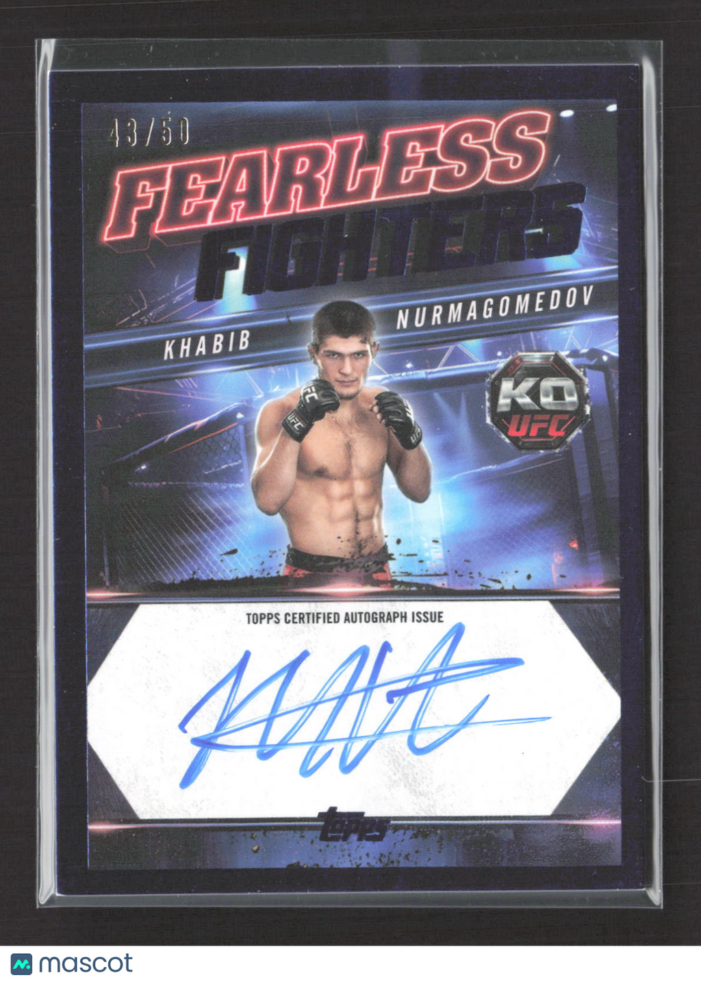 2025 Topps Knockout UFC Fearless Fighters Khabib Nurmagomedov #FF-KN 43/50 Auto