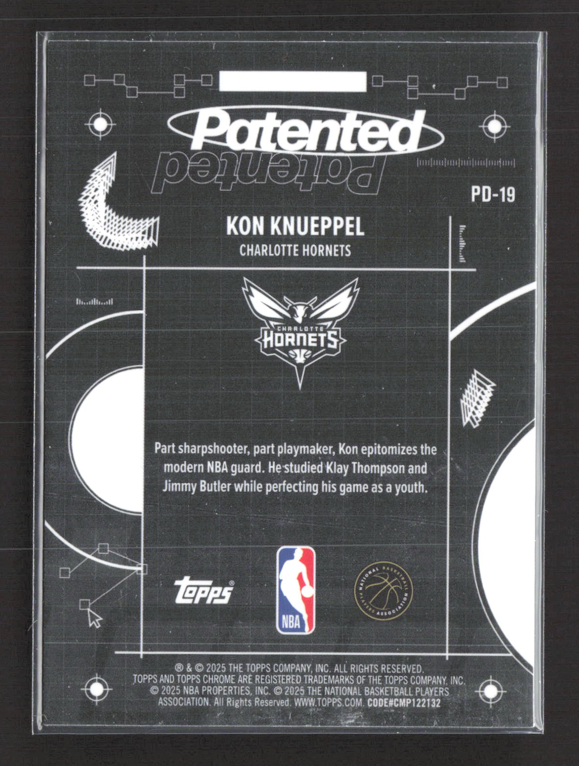 2025 Topps Chrome Basketball Patented Kon Knueppel #PD-19 RC