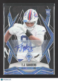 2025 Panini Phoenix Football T.J. Sanders #181 RC Black Pandora Auto 1/1