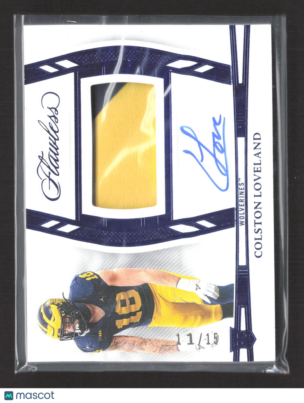 2025 Panini Flawless Collegiate Colston Loveland #RPAH-CLD 11/15 Patch Auto