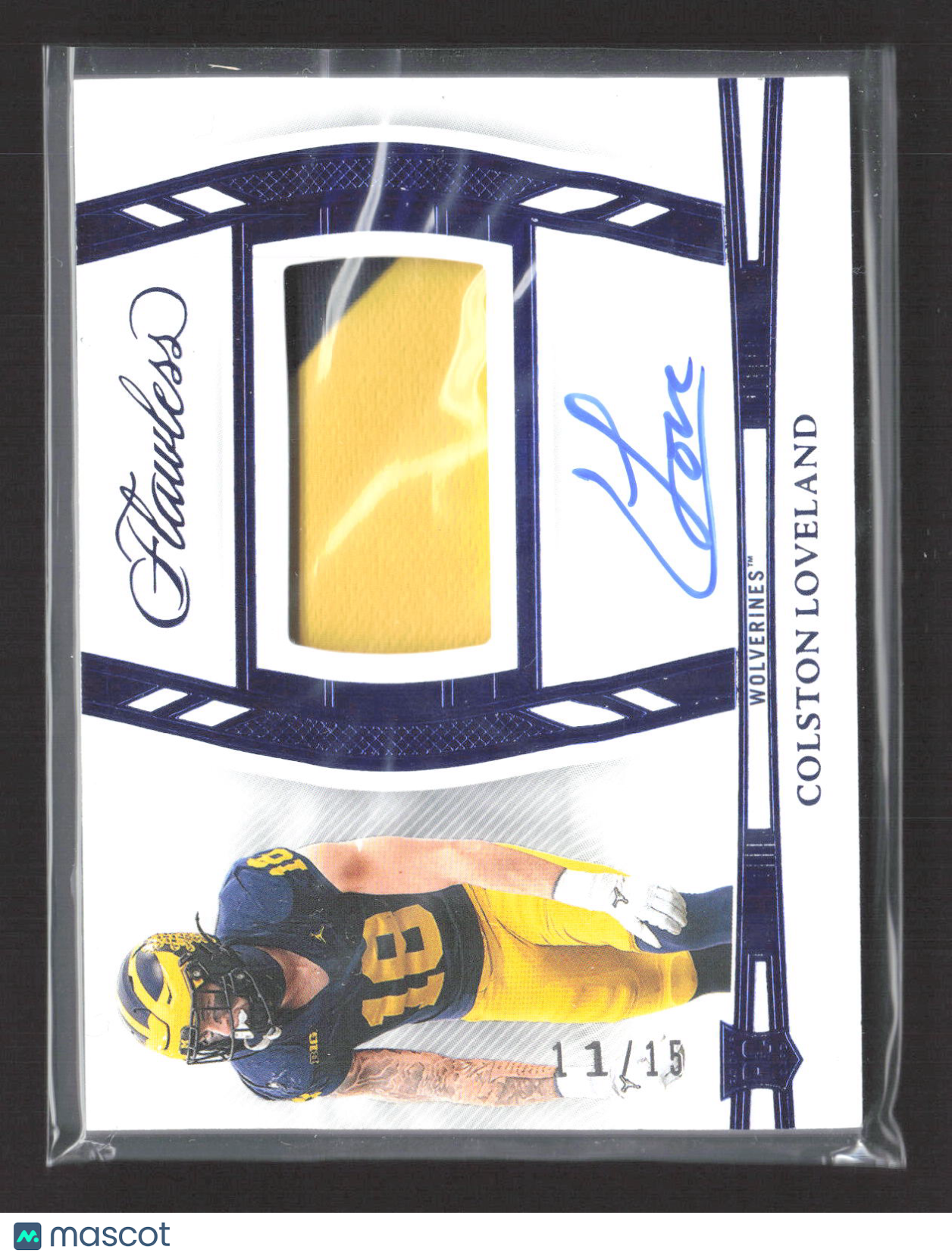 2025 Panini Flawless Collegiate Colston Loveland #RPAH-CLD 11/15 Patch Auto